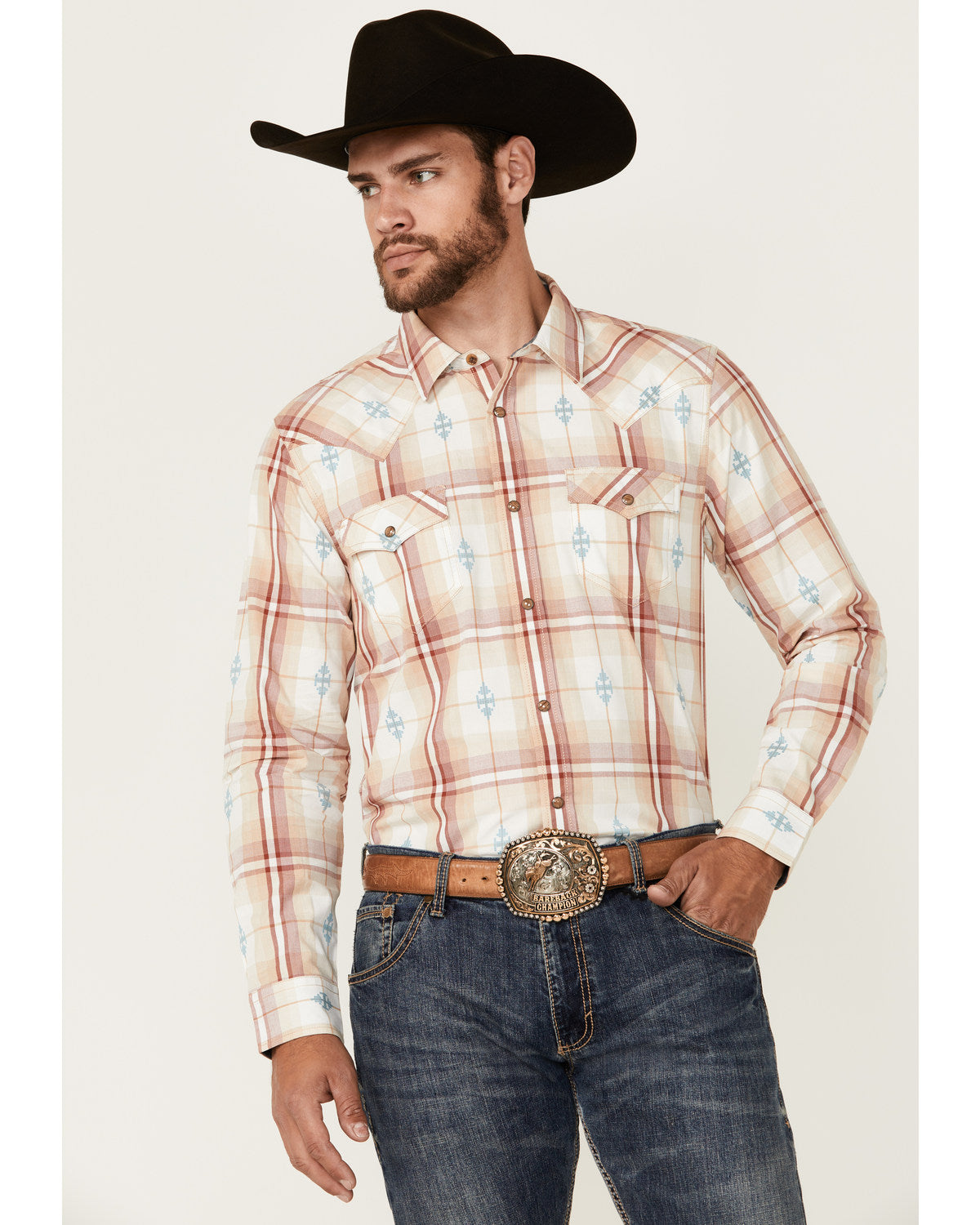 Men's Samba Plaid Print Long Sleeve Snap Western Shirt | Cody James Clothing