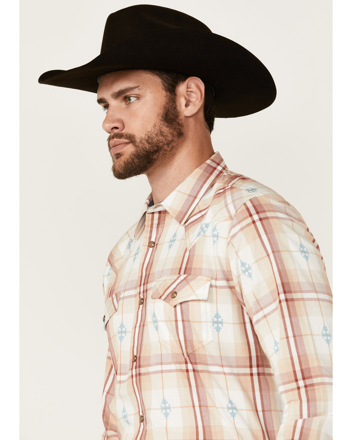 Men's Samba Plaid Print Long Sleeve Snap Western Shirt | Cody James Clothing