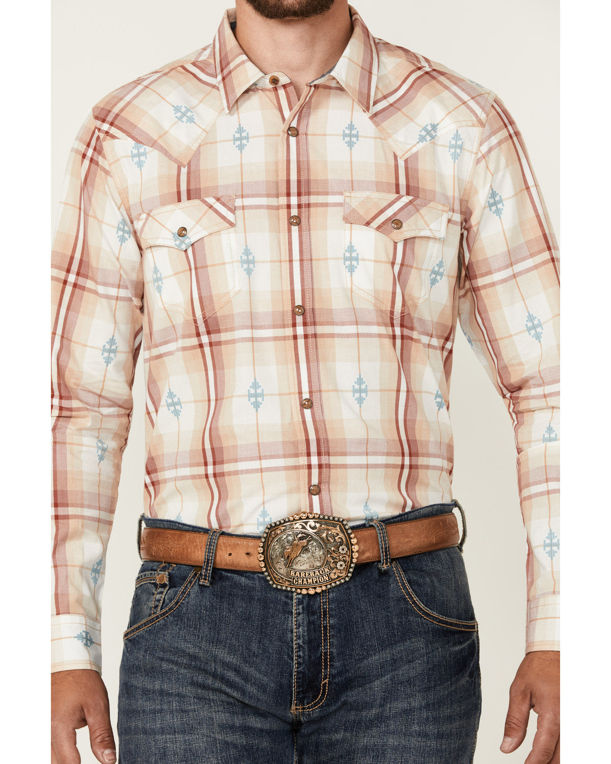 Men's Samba Plaid Print Long Sleeve Snap Western Shirt | Cody James Clothing