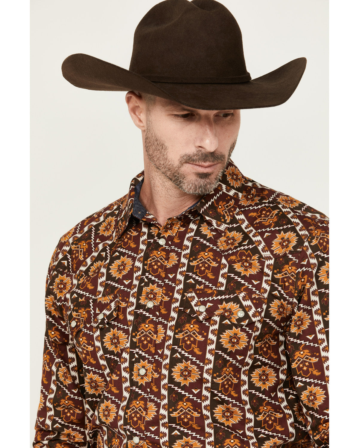 Men's Row Boat Southwestern Print Long Sleeve Snap Western | Cody James Clothing|Sale