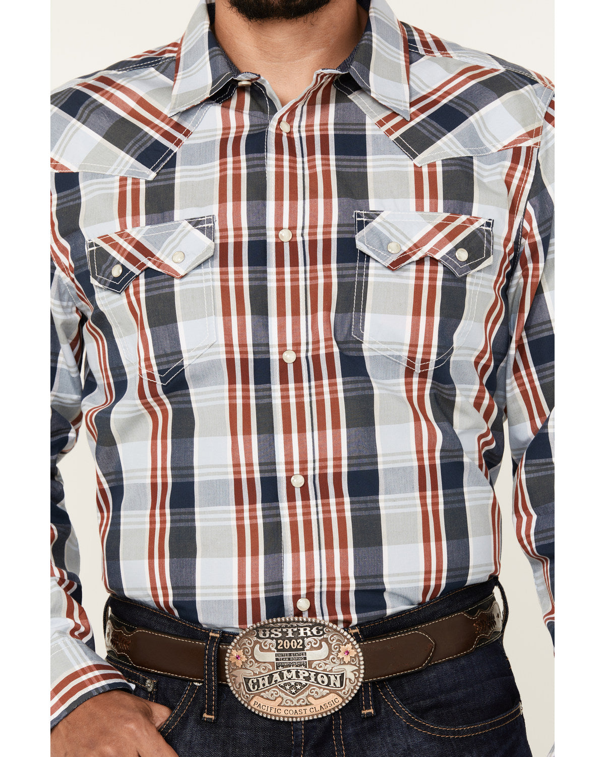 Men's Simple Life Plaid Print Long Sleeve Snap Western Shir | Cody James Clothing|Sale