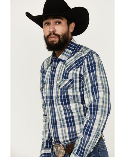 Men's Cole Plaid Print Long Sleeve Pearl Snap Western Shirt | Cody James Clothing|Sale