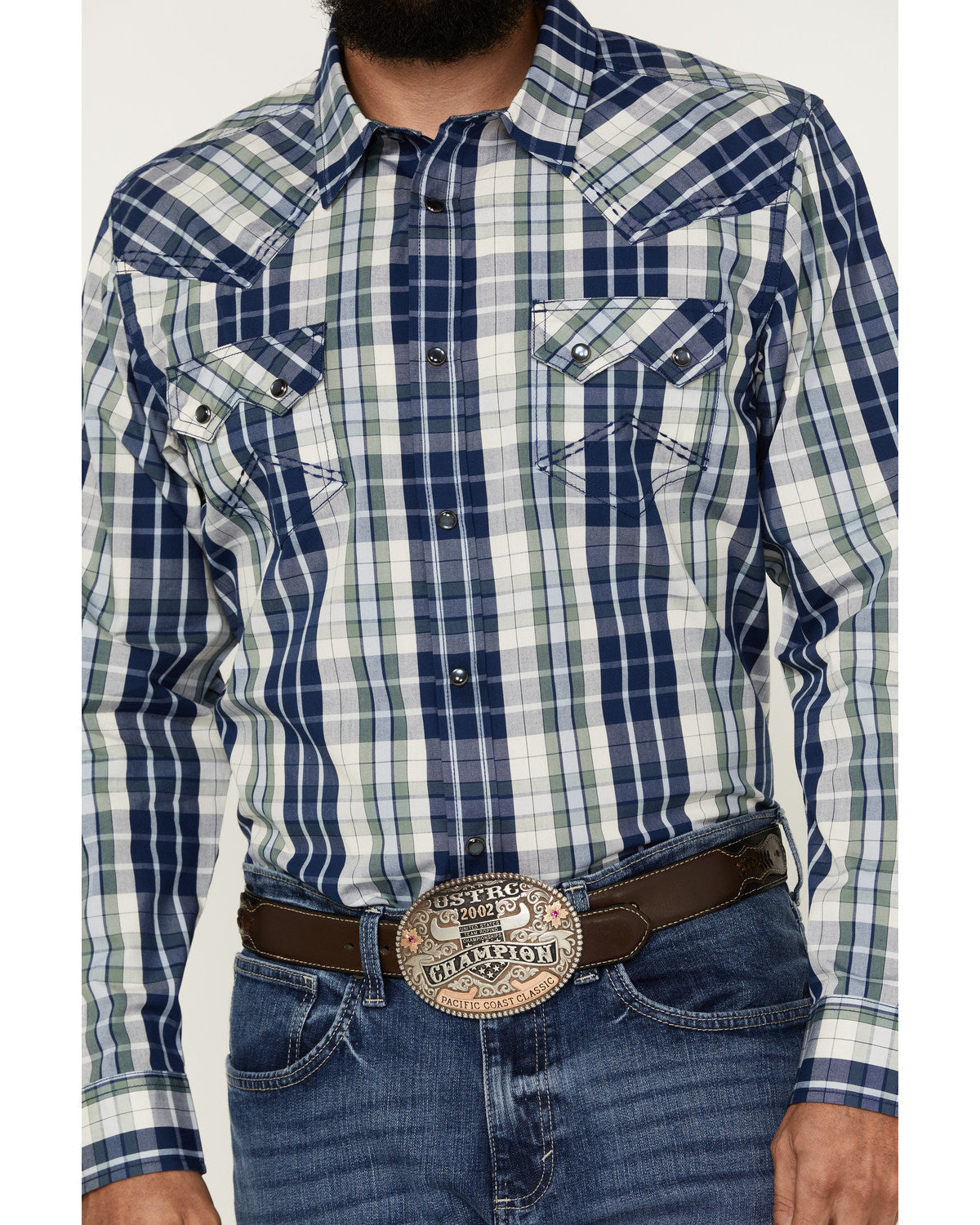 Men's Cole Plaid Print Long Sleeve Pearl Snap Western Shirt | Cody James Clothing|Sale