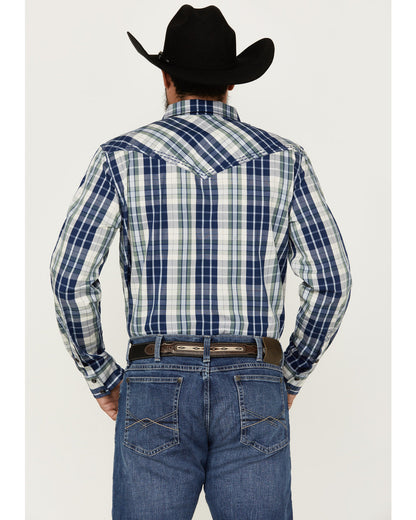 Men's Cole Plaid Print Long Sleeve Pearl Snap Western Shirt | Cody James Clothing|Sale