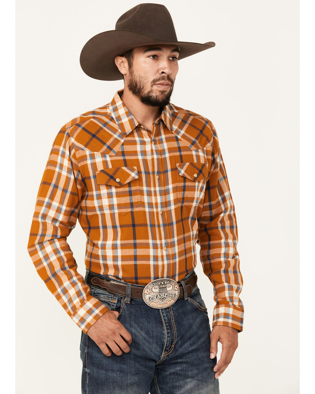 Men's Tidal Wave Plaid Print Long Sleeve Snap Western Flann | Cody James Clothing|Sale