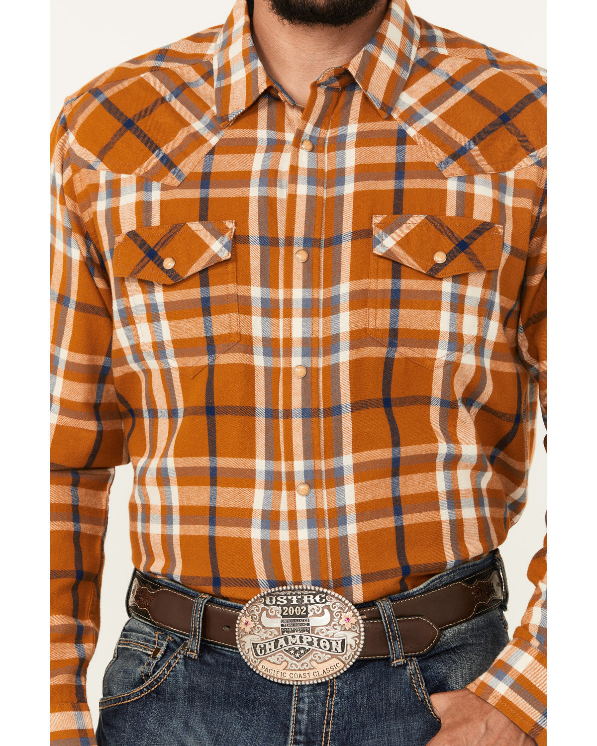 Men's Tidal Wave Plaid Print Long Sleeve Snap Western Flann | Cody James Clothing|Sale