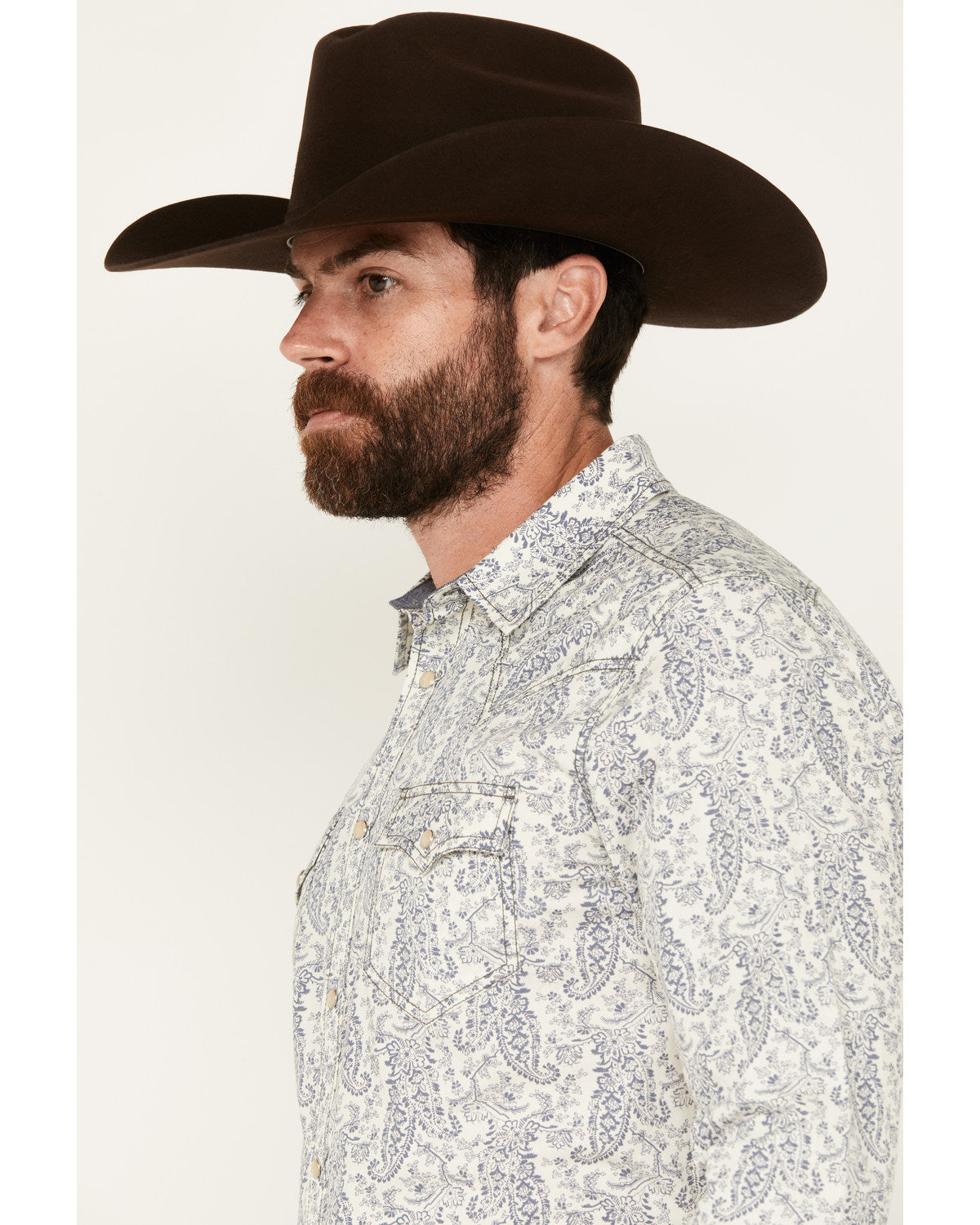 Men's Dagget Paisley Print Long Sleeve Snap Western Shirt - | Cody James Clothing|Sale
