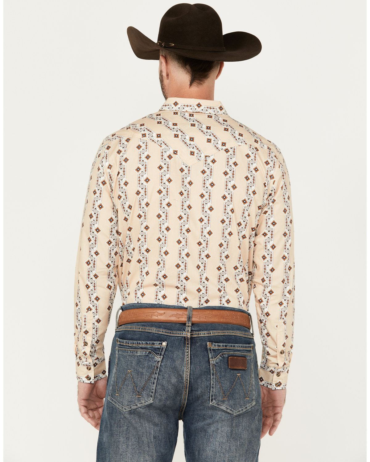 Men's Floral Striped Print Long Sleeve Snap Western Shirt | Cody James Clothing|Sale