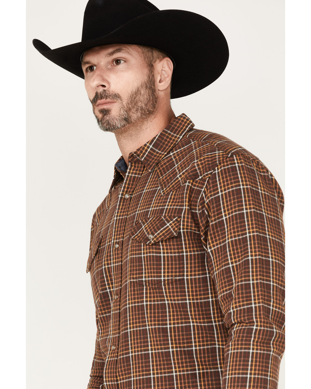 Men's Rusty Nail Plaid Print Long Sleeve Snap Western Flann | Cody James Clothing|Sale