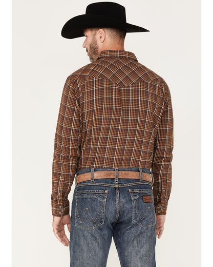 Men's Rusty Nail Plaid Print Long Sleeve Snap Western Flann | Cody James Clothing|Sale