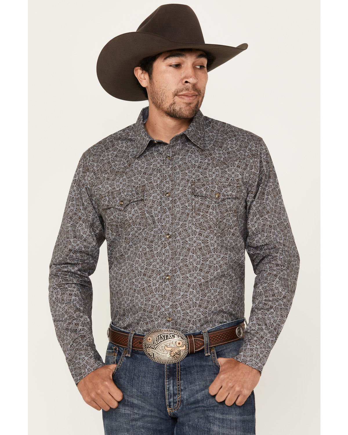 Men's Down Range Medallion Print Long Sleeve Western Snap S | Cody James Clothing|Sale