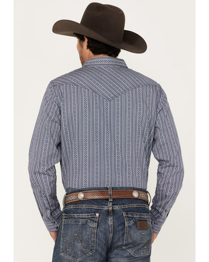 Men's Born N Raised Striped Long Sleeve Snap Western Shirt | Cody James Clothing|Sale