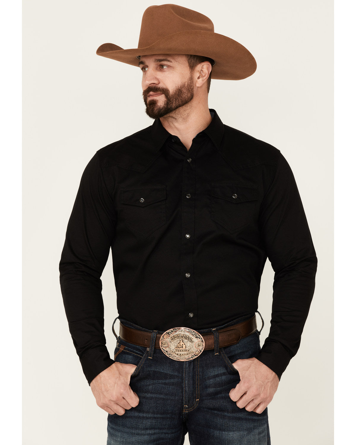 Men's Solid Treadstone Long Sleeve Pearl Snap Western Shirt | Cody James Clothing