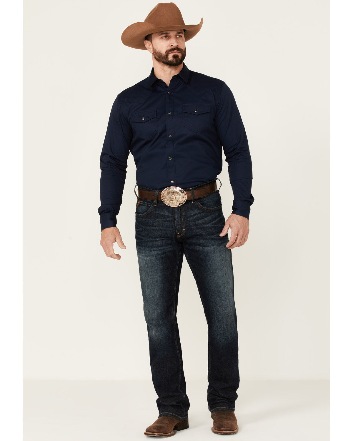 Men's Solid Treadstone Long Sleeve Pearl Snap Western Shirt | Cody James Clothing