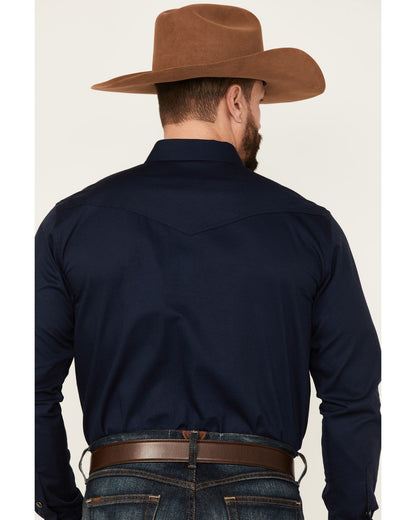 Men's Solid Treadstone Long Sleeve Pearl Snap Western Shirt | Cody James Clothing