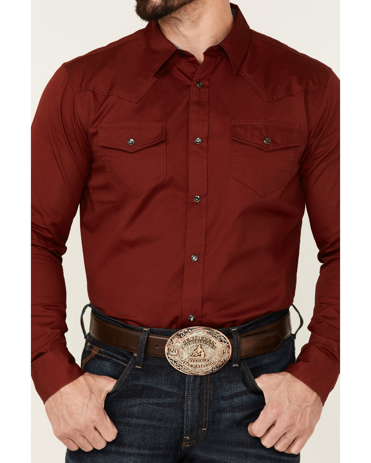 Men's Solid Treadstone Long Sleeve Pearl Snap Western Shirt | Cody James Clothing