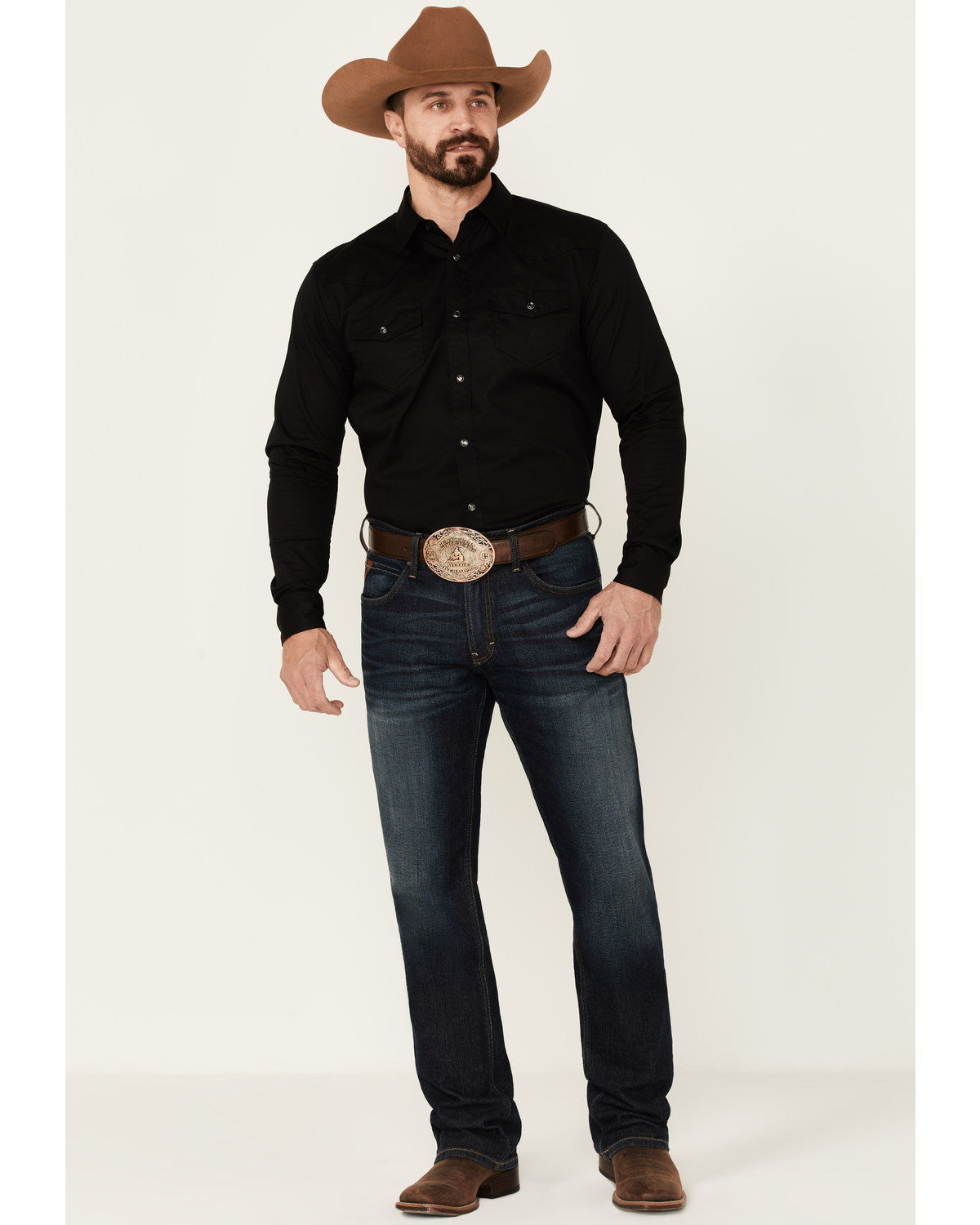 Men's Solid Treadstone Long Sleeve Pearl Snap Western Shirt | Cody James Clothing