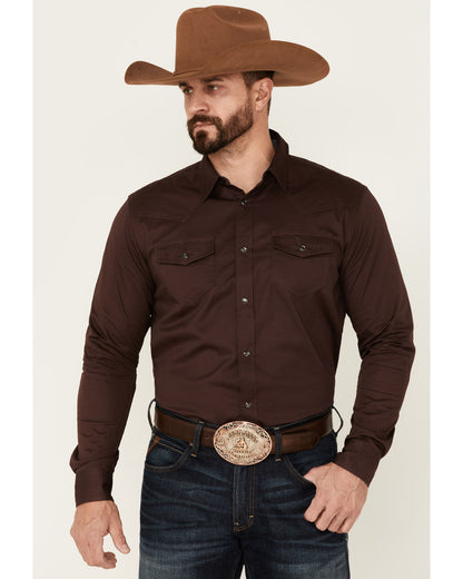 Men's Solid Treadstone Long Sleeve Pearl Snap Western Shirt | Cody James Clothing