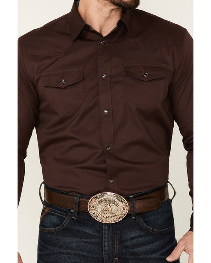 Men's Solid Treadstone Long Sleeve Pearl Snap Western Shirt | Cody James Clothing