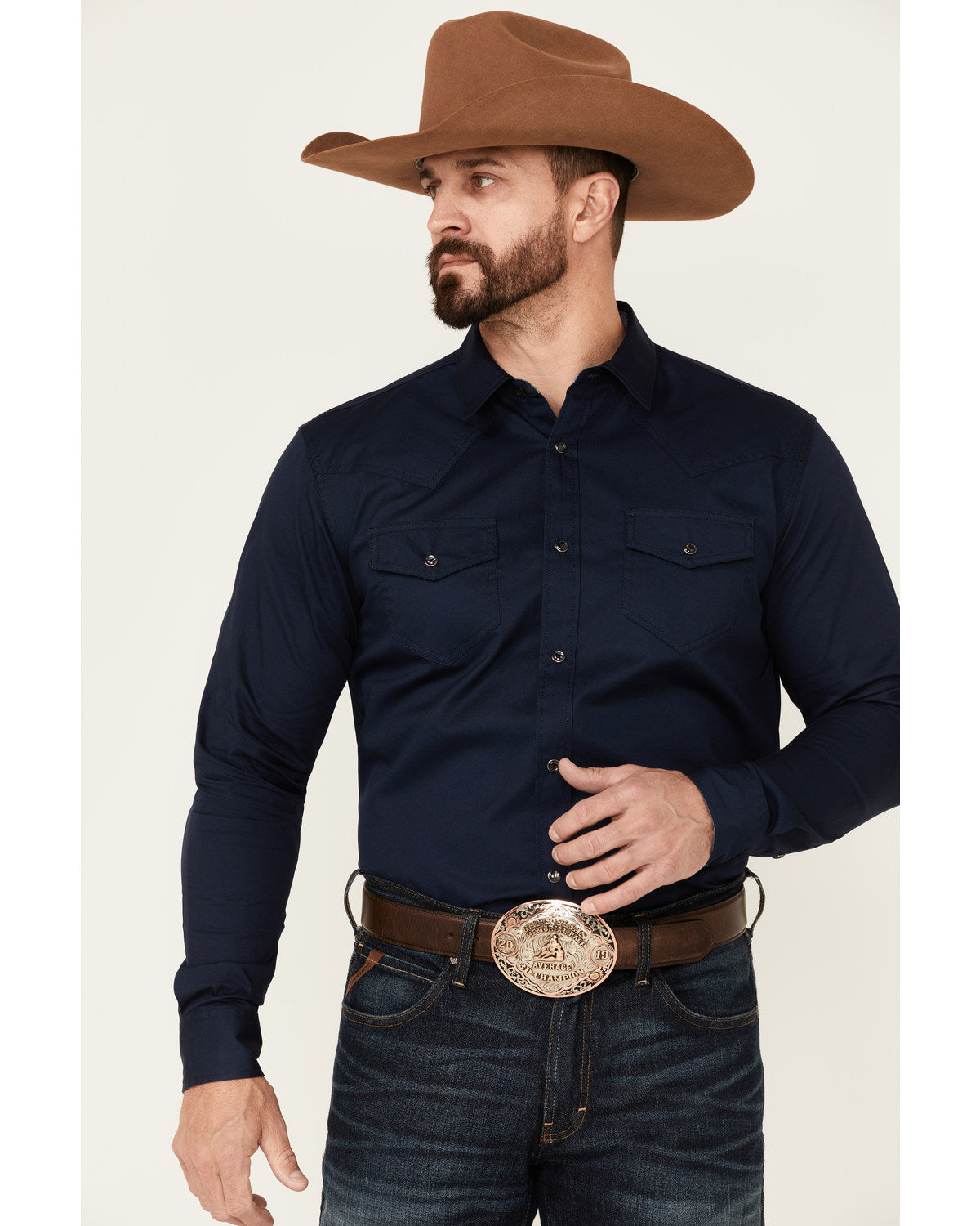 Men's Solid Treadstone Long Sleeve Pearl Snap Western Shirt | Cody James Clothing