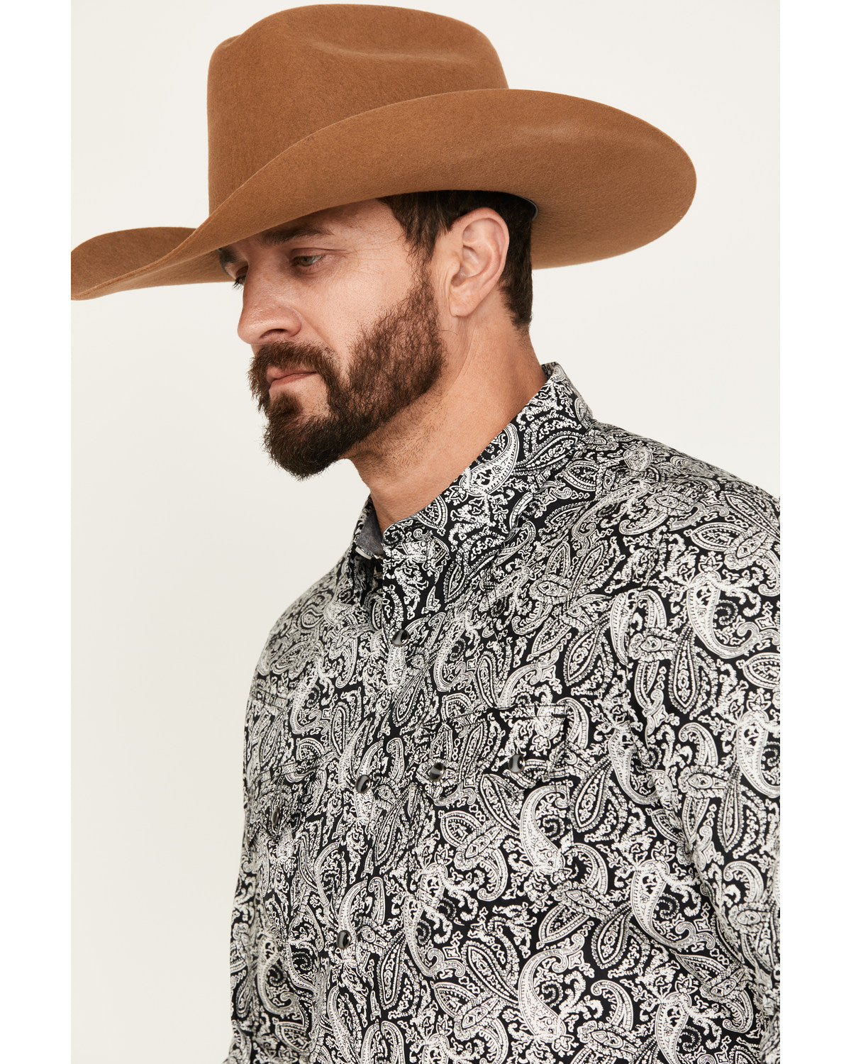Men's Mamba Paisley Print Long Sleeve Western Snap Shirt | Cody James Clothing