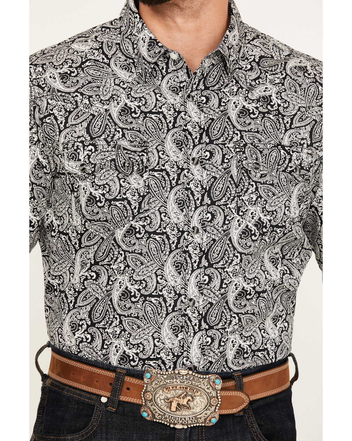Men's Mamba Paisley Print Long Sleeve Western Snap Shirt | Cody James Clothing