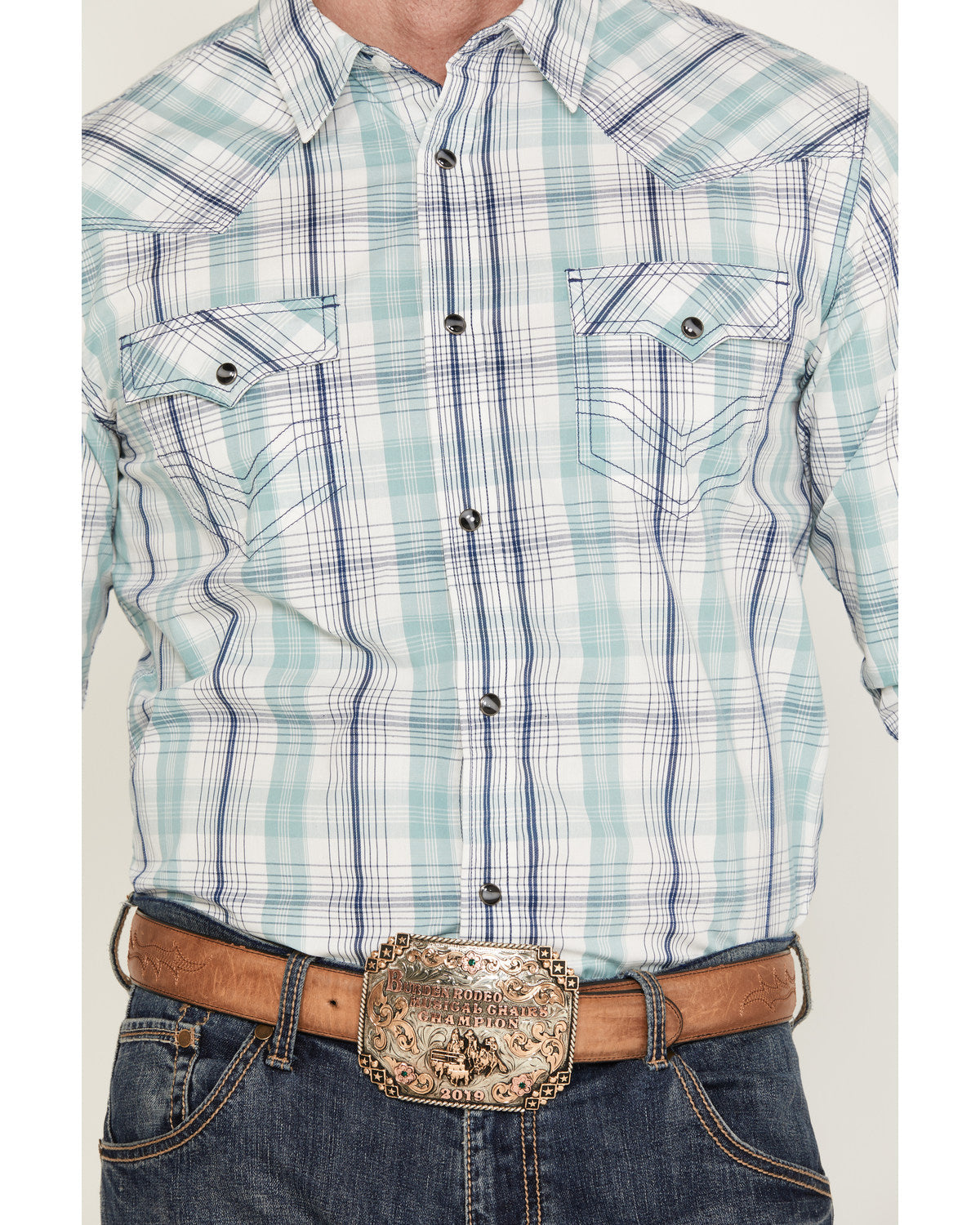 Men's Ely Plaid Print Long Sleeve Western Snap Shirt | Cody James Clothing|Sale