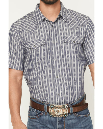 Men's Barrel Racer Southwestern Striped Print Long Sleeve S | Cody James Clothing