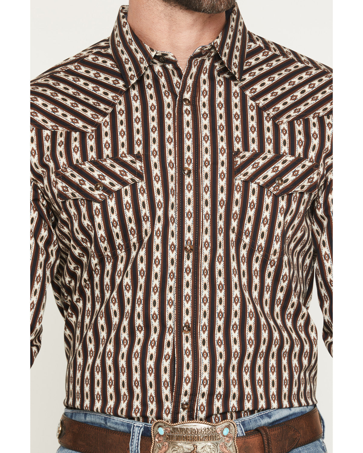 Men's Cowboys Legacy Southwestern Striped Long Sleeve Snap | Cody James Clothing