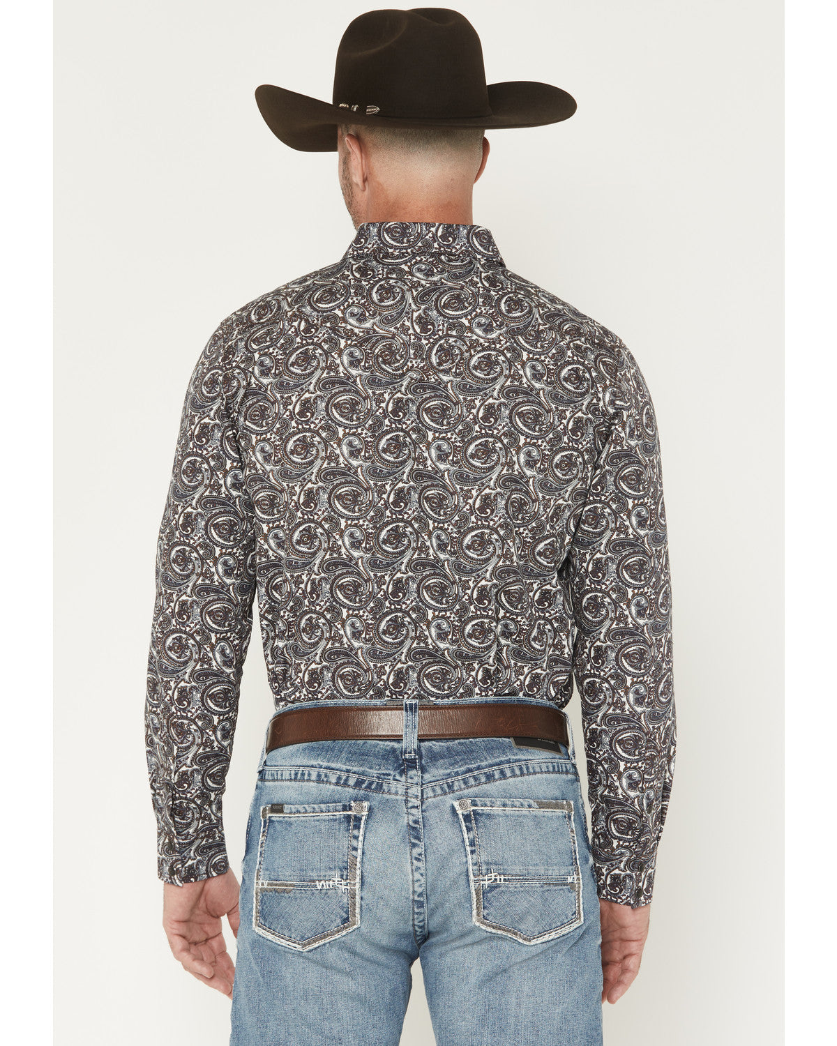 Men's Mountain Ranger Paisley Print Long Sleeve Snap Wester | Cody James Clothing