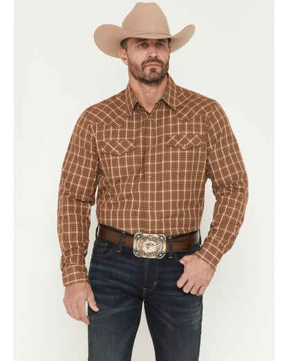 Men's Iron Oak Ranch Plaid Print Long Sleeve Snap Western S | Cody James Clothing