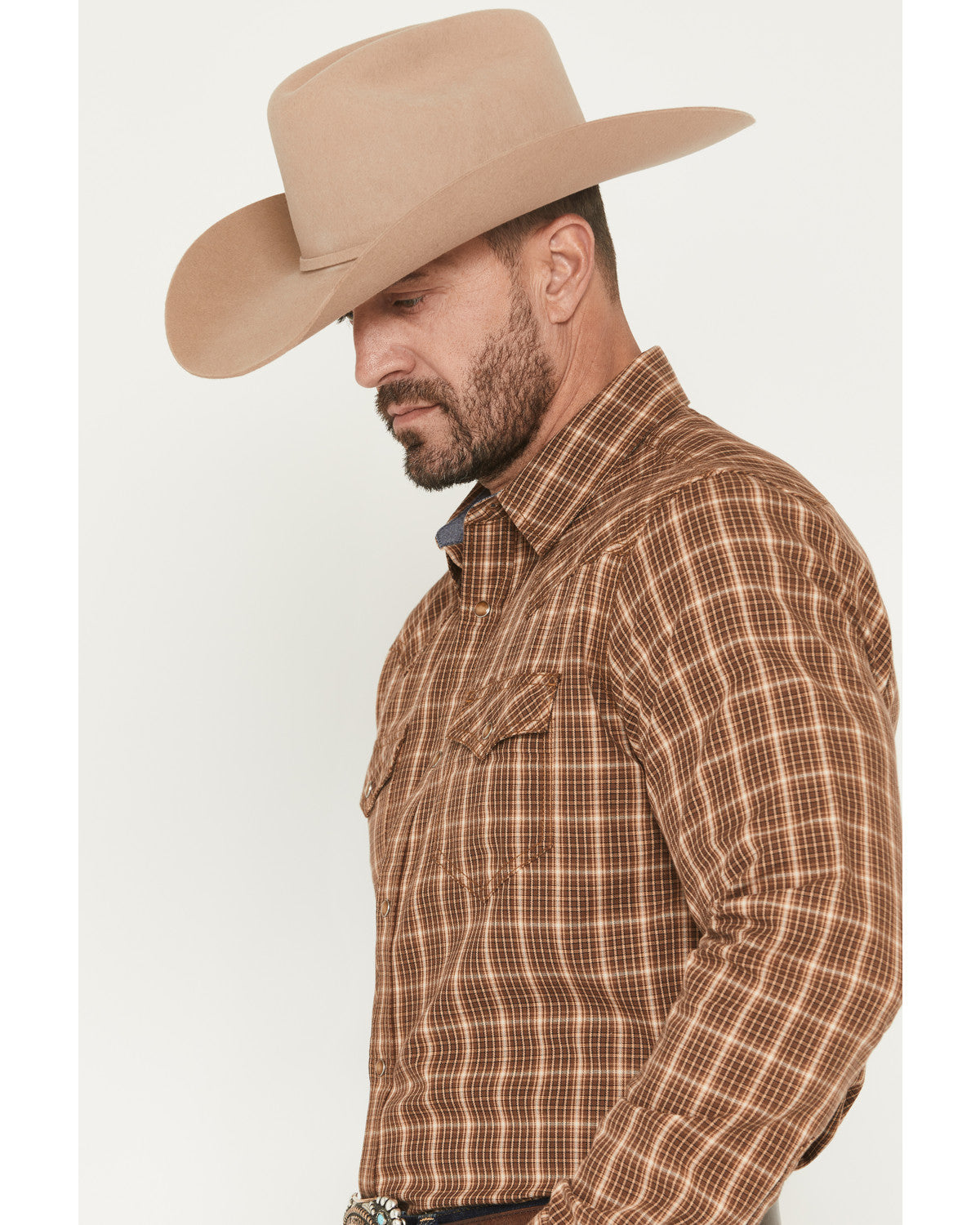 Men's Iron Oak Ranch Plaid Print Long Sleeve Snap Western S | Cody James Clothing