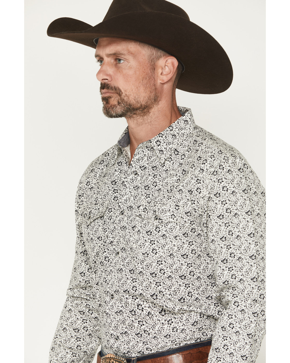 Men's Sunset Rider Floral Print Long Sleeve Snap Western Sh | Cody James Clothing
