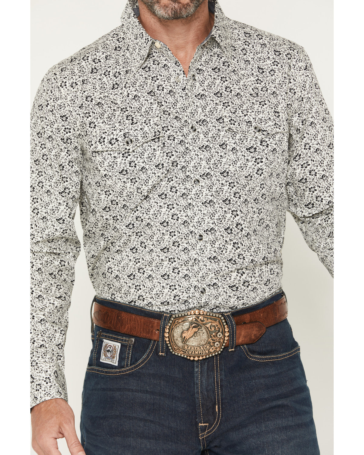 Men's Sunset Rider Floral Print Long Sleeve Snap Western Sh | Cody James Clothing