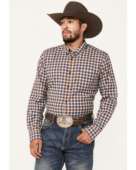 Men's Hound Dog Plaid Print Long Sleeve Button-Down Western | Cody James Clothing|Sale