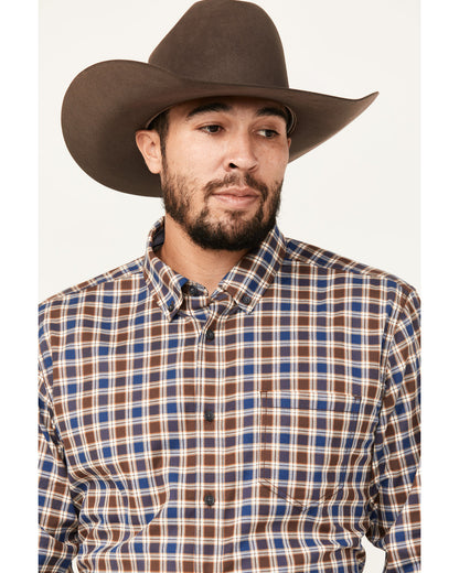 Men's Hound Dog Plaid Print Long Sleeve Button-Down Western | Cody James Clothing|Sale