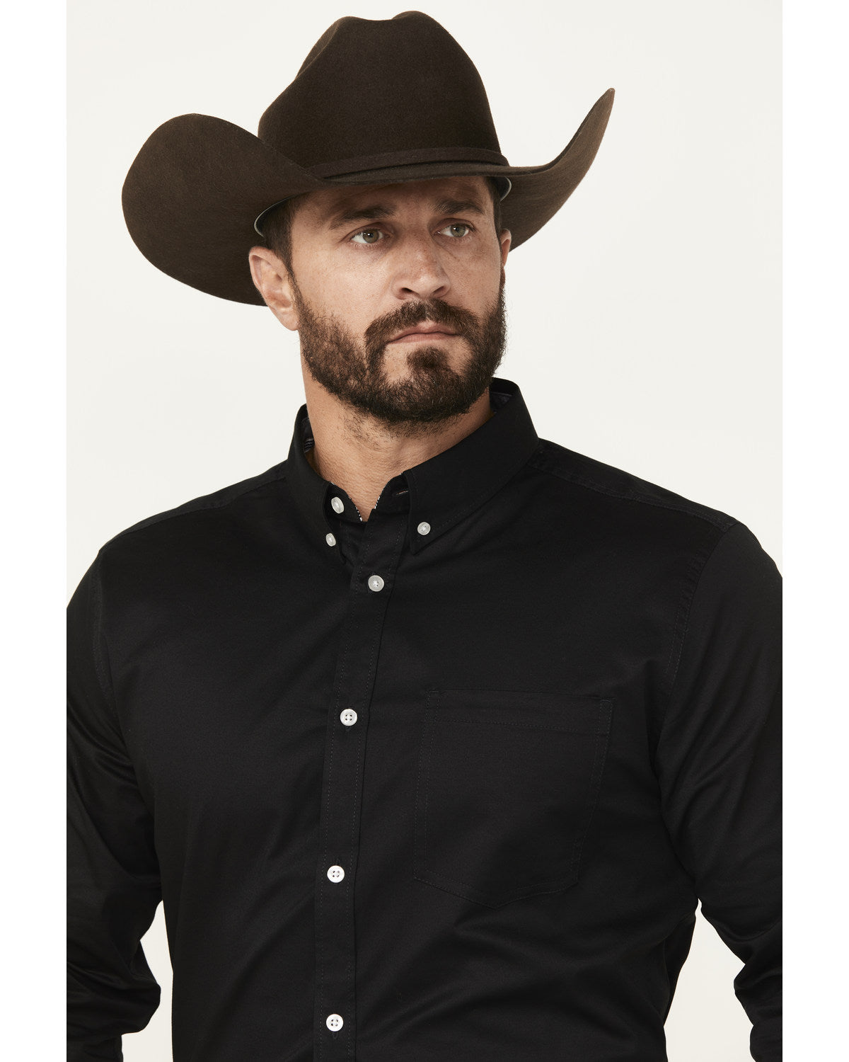 Men's Basic Twill Long Sleeve Button-Down Performance Weste | Cody James Clothing