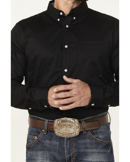 Men's Basic Twill Long Sleeve Button-Down Performance Weste | Cody James Clothing