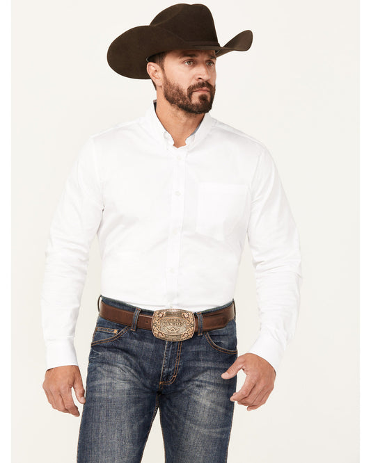 Men's Basic Twill Long Sleeve Button-Down Performance Weste | Cody James Clothing