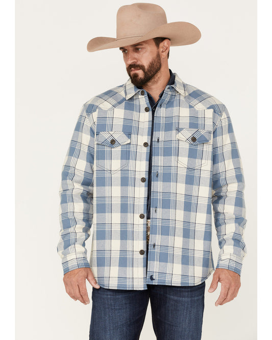 Men's Oregon Trail Plaid Button-Down Bonded Western Flannel | Cody James Clothing|Sale