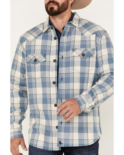 Men's Oregon Trail Plaid Button-Down Bonded Western Flannel | Cody James Clothing|Sale