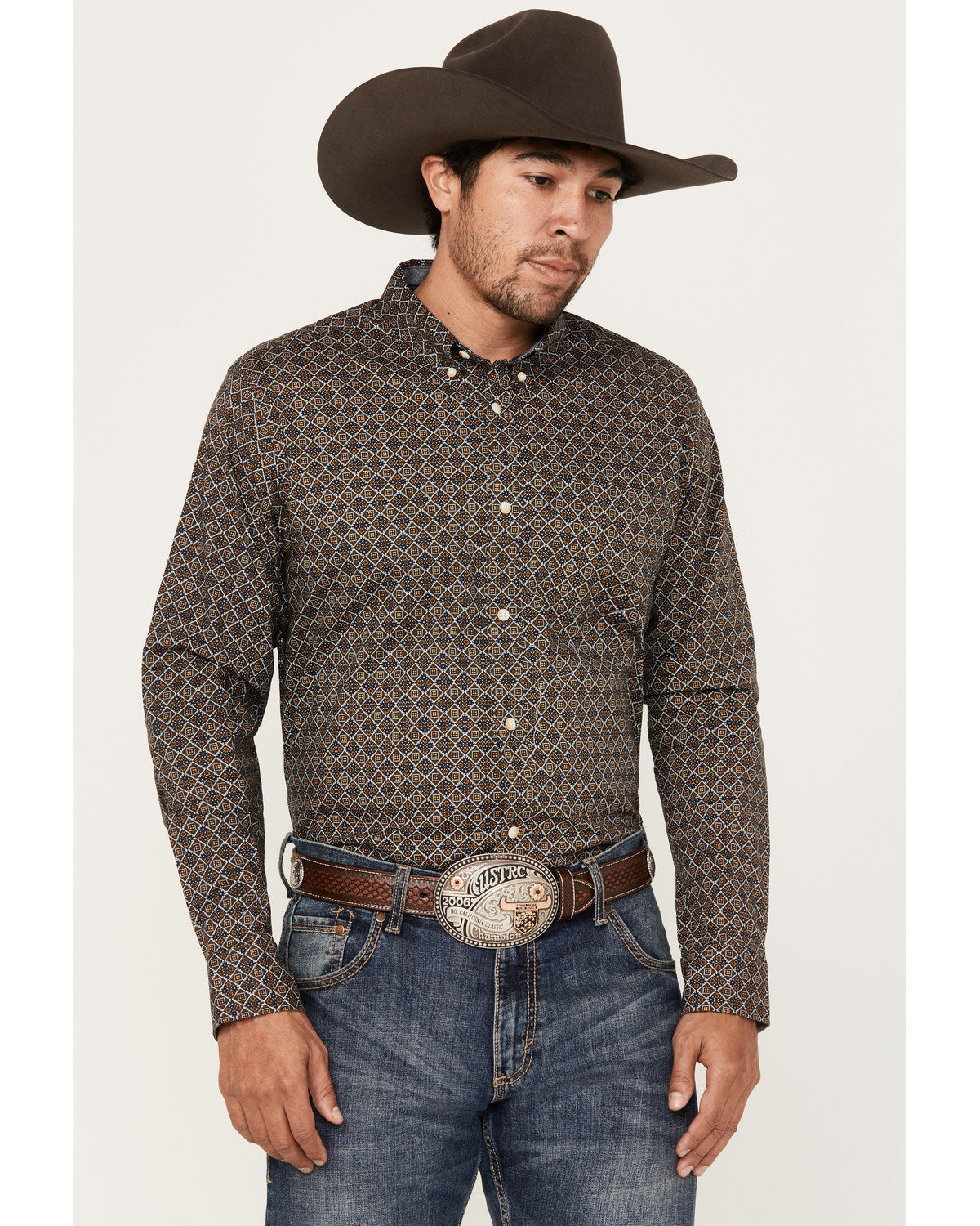 Men's Money Maker Print Long Sleeve Button-Down Western Shi | Cody James Clothing|Sale