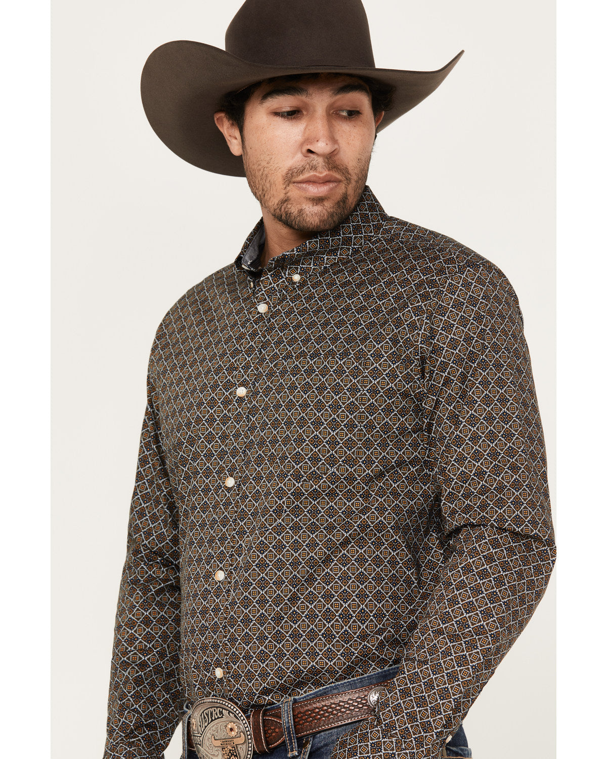 Men's Money Maker Print Long Sleeve Button-Down Western Shi | Cody James Clothing|Sale