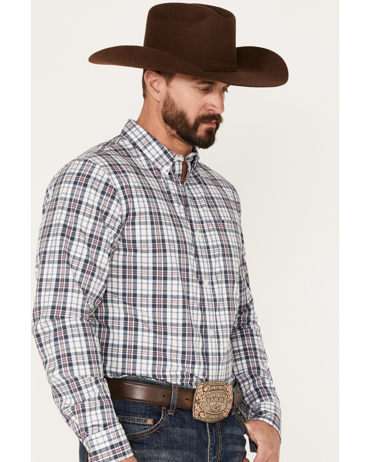 Men's Tonight Small Plaid Print Button-Down Western Shirt | Cody James Clothing|Sale