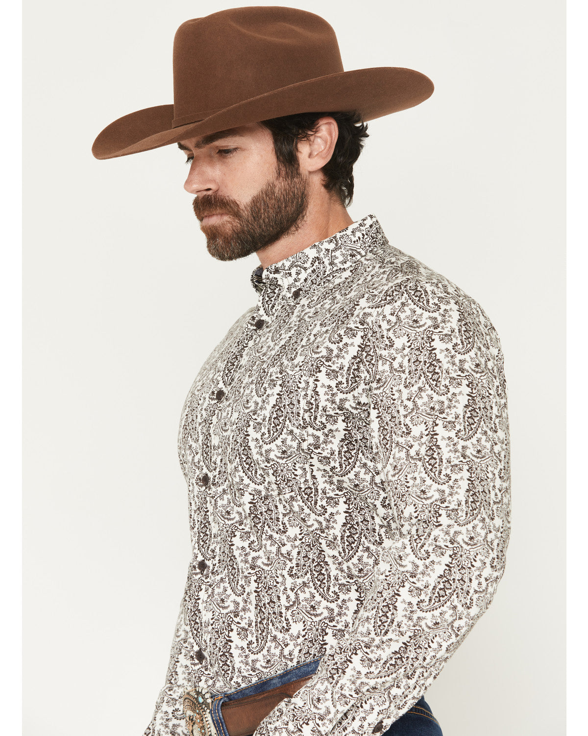 Men's Dagget 2.0 Paisley Print Long Sleeve Button-Down Stre | Cody James Clothing