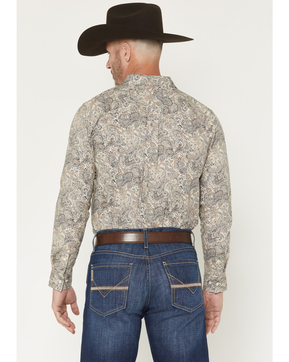 Men's Neverland Paisley Print Long Sleeve Button-Down Stret | Cody James Clothing