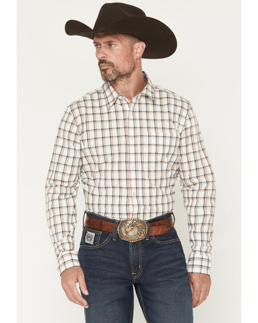 Men's Vista Range Plaid Print Long Sleeve Button-Down Weste | Cody James Clothing
