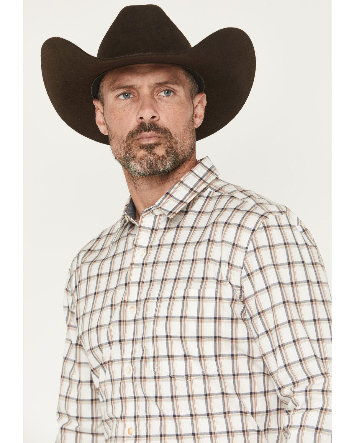 Men's Vista Range Plaid Print Long Sleeve Button-Down Weste | Cody James Clothing