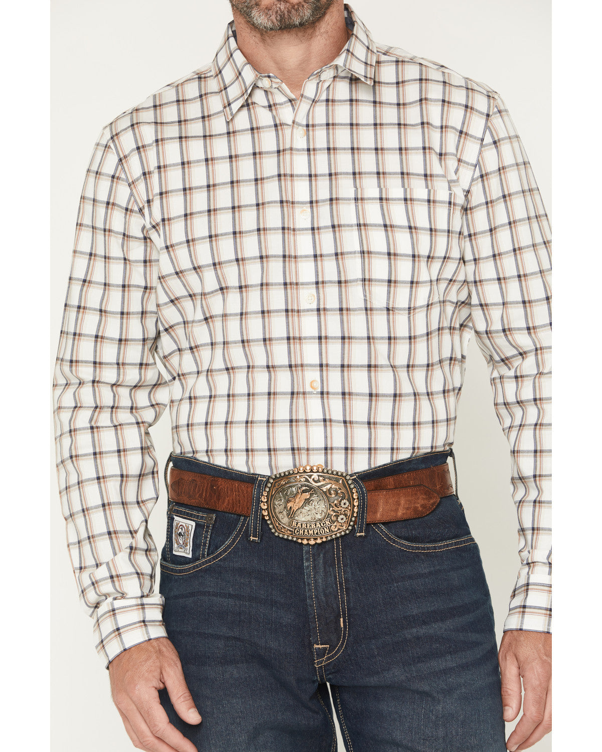Men's Vista Range Plaid Print Long Sleeve Button-Down Weste | Cody James Clothing