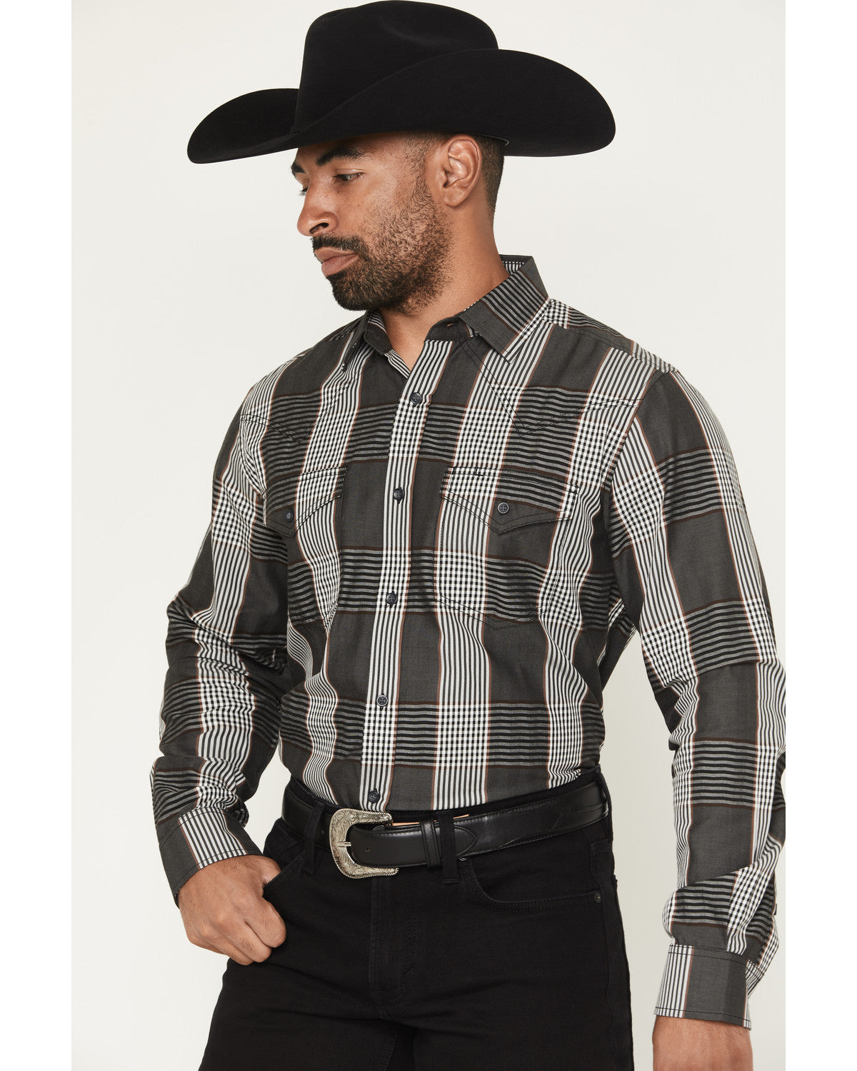 Black 1978® Men's Ace Plaid Print Long Sleeve Button-Down W | Cody James Clothing